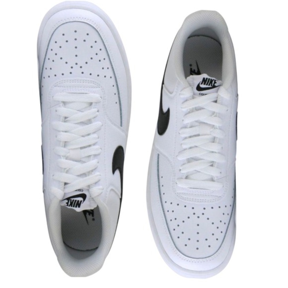 Nike Men's Court Vision Low Next Nature Sneakers, White/Black, Size‎ 12 New - Picture 12 of 15